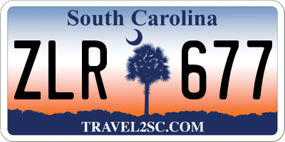SC license plate ZLR677