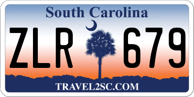 SC license plate ZLR679