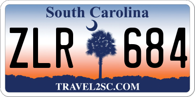 SC license plate ZLR684