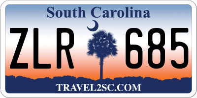 SC license plate ZLR685