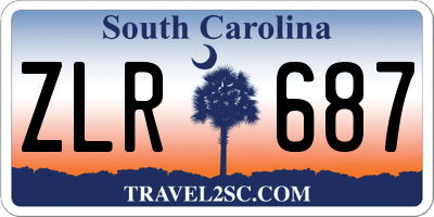 SC license plate ZLR687