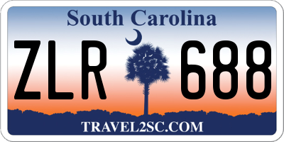 SC license plate ZLR688