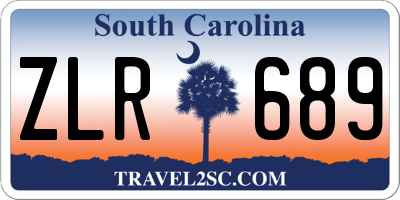 SC license plate ZLR689