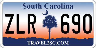 SC license plate ZLR690