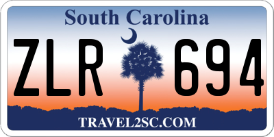 SC license plate ZLR694