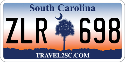 SC license plate ZLR698