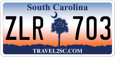 SC license plate ZLR703
