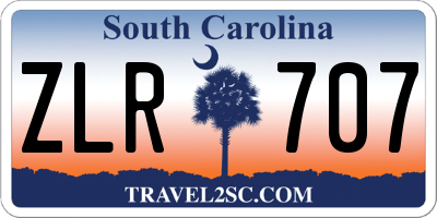 SC license plate ZLR707
