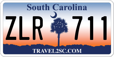 SC license plate ZLR711