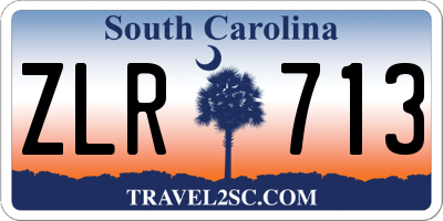 SC license plate ZLR713
