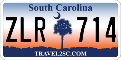 SC license plate ZLR714