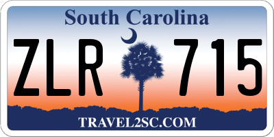 SC license plate ZLR715