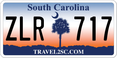 SC license plate ZLR717