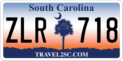 SC license plate ZLR718