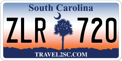 SC license plate ZLR720