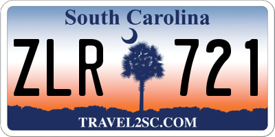 SC license plate ZLR721