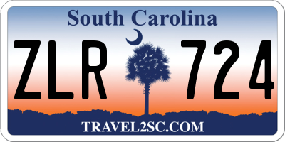 SC license plate ZLR724
