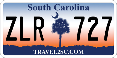 SC license plate ZLR727