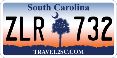 SC license plate ZLR732
