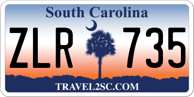 SC license plate ZLR735