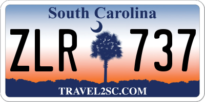 SC license plate ZLR737