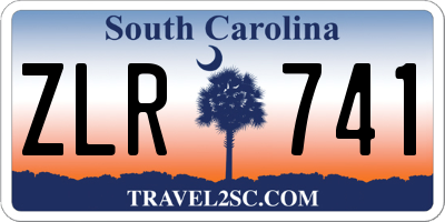 SC license plate ZLR741
