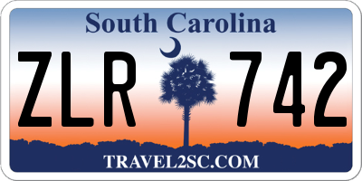 SC license plate ZLR742