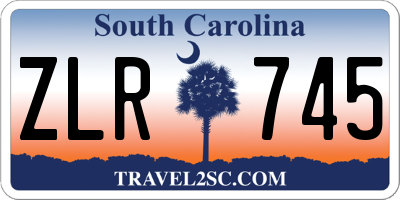 SC license plate ZLR745