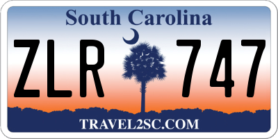 SC license plate ZLR747