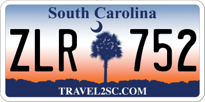 SC license plate ZLR752