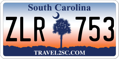 SC license plate ZLR753