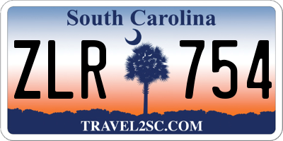 SC license plate ZLR754