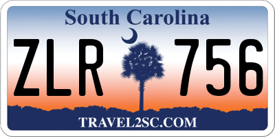 SC license plate ZLR756