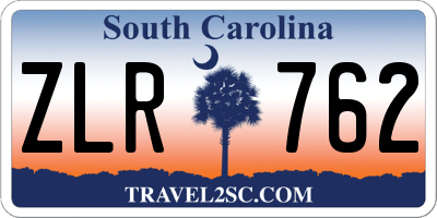 SC license plate ZLR762