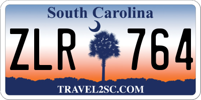 SC license plate ZLR764