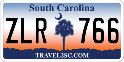 SC license plate ZLR766
