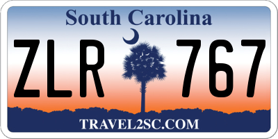 SC license plate ZLR767