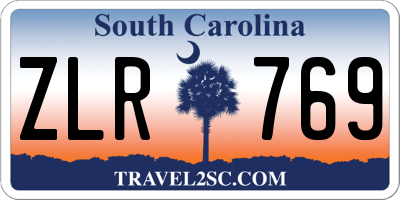 SC license plate ZLR769
