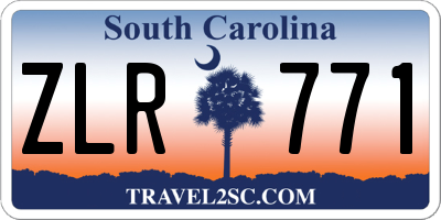 SC license plate ZLR771