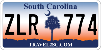 SC license plate ZLR774