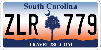 SC license plate ZLR779
