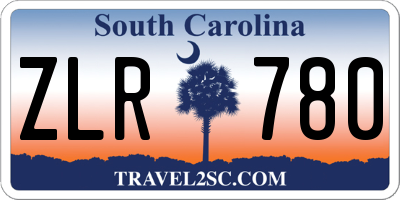 SC license plate ZLR780