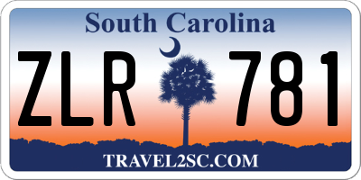 SC license plate ZLR781