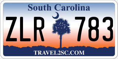 SC license plate ZLR783