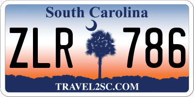 SC license plate ZLR786