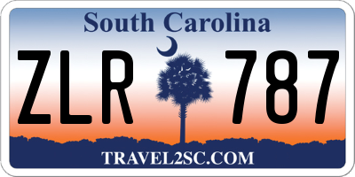 SC license plate ZLR787