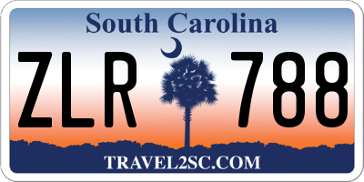SC license plate ZLR788