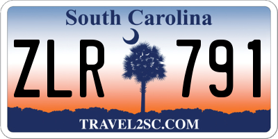 SC license plate ZLR791
