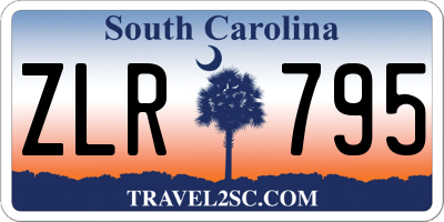 SC license plate ZLR795