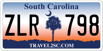 SC license plate ZLR798